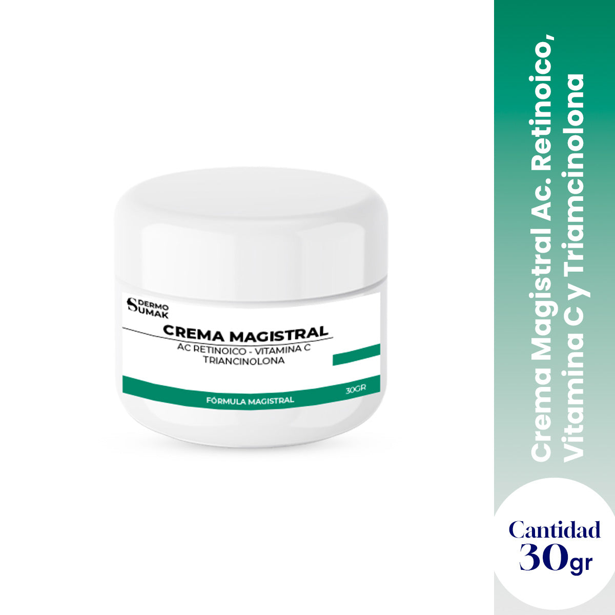 Crema Magistral Ácido Retinoico 0.025% + Vitamina C 3% + Triancinolona 0.025% 30gr - Dermo Sumak