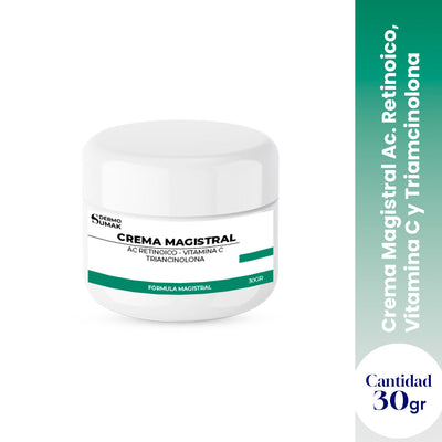 Crema Magistral Ácido Retinoico 0.025% + Vitamina C 3% + Triancinolona 0.025% 30gr - Dermo Sumak