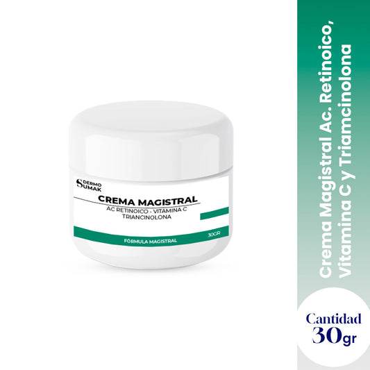 Crema Magistral Ácido Retinoico 0.025% + Vitamina C 3% + Triancinolona 0.025% 30gr - Dermo Sumak