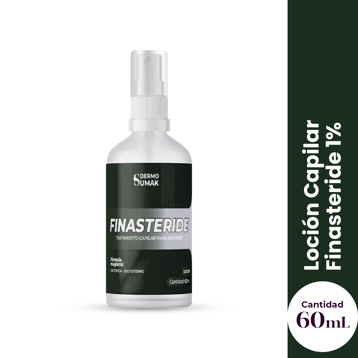 Finasteride 1% - Loción Tratamiento Capilar para Hombres 60ml - DERMOSUMAK