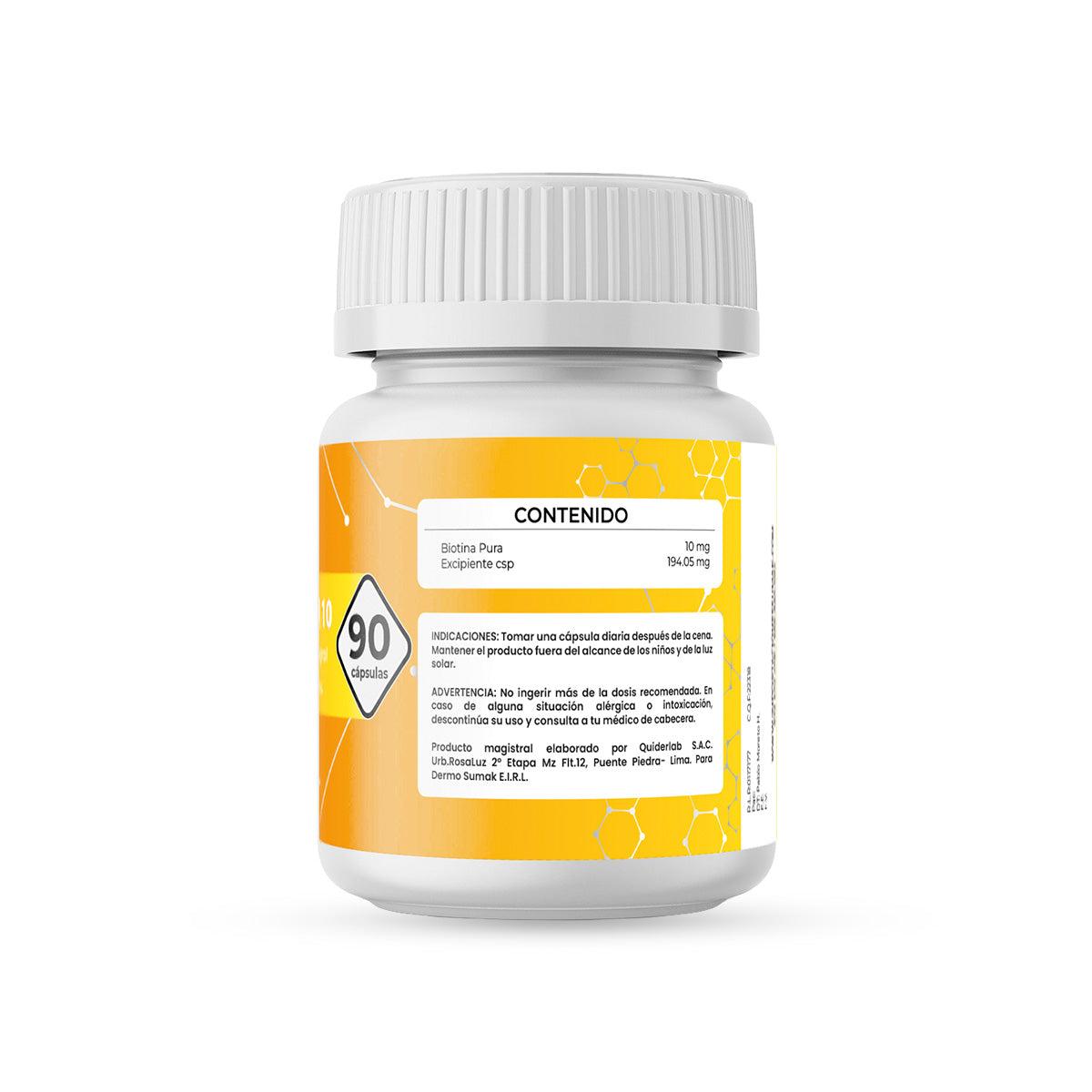 DERMO SUMAK CÁPSULAS BIOTINA PURA 10MG 90CAPSULAS