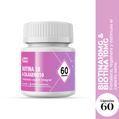 BIOTINA 10 MG & COLAGENO 10 MG X 60 CAPSULAS - DERMO SUMAK