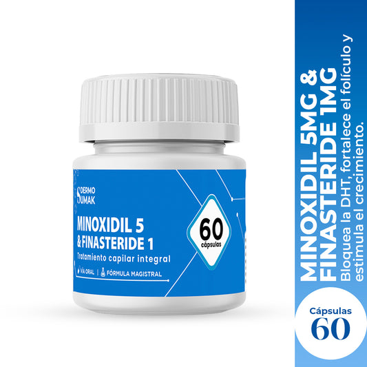 FINASTERIDE 1 MG & MINOXIDIL 5 MG X 60 CAPSULAS- DERMO SUMAK