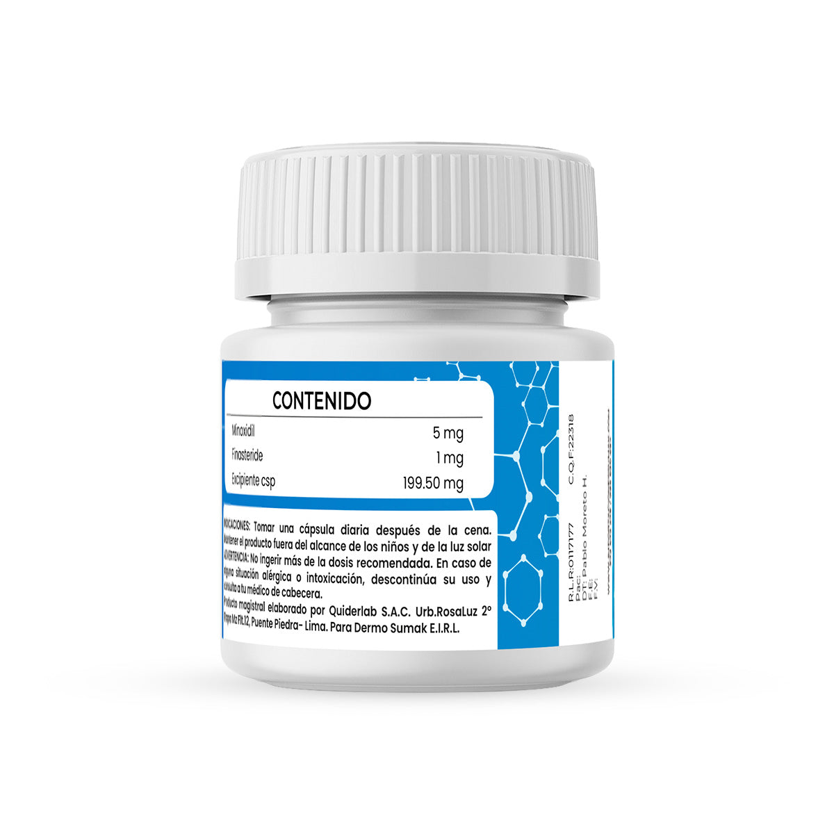 FINASTERIDE 1 MG & MINOXIDIL 5 MG X 60 CAPSULAS- DERMO SUMAK