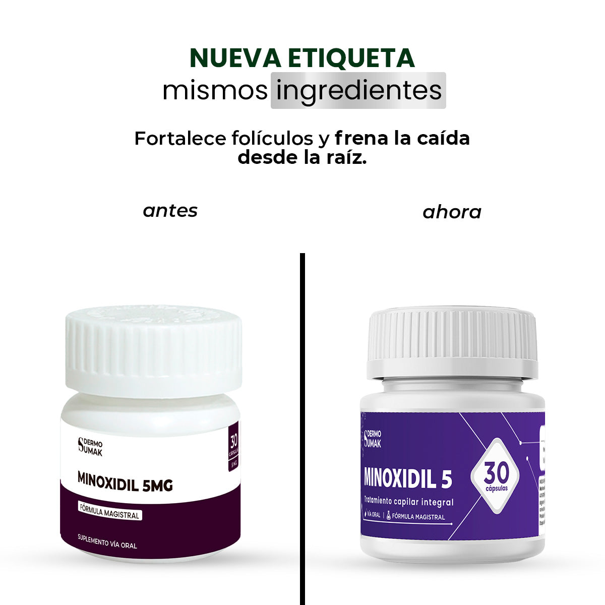 MINOXIDIL 5MG X 30 CAPSULAS - Dermo-Sumak