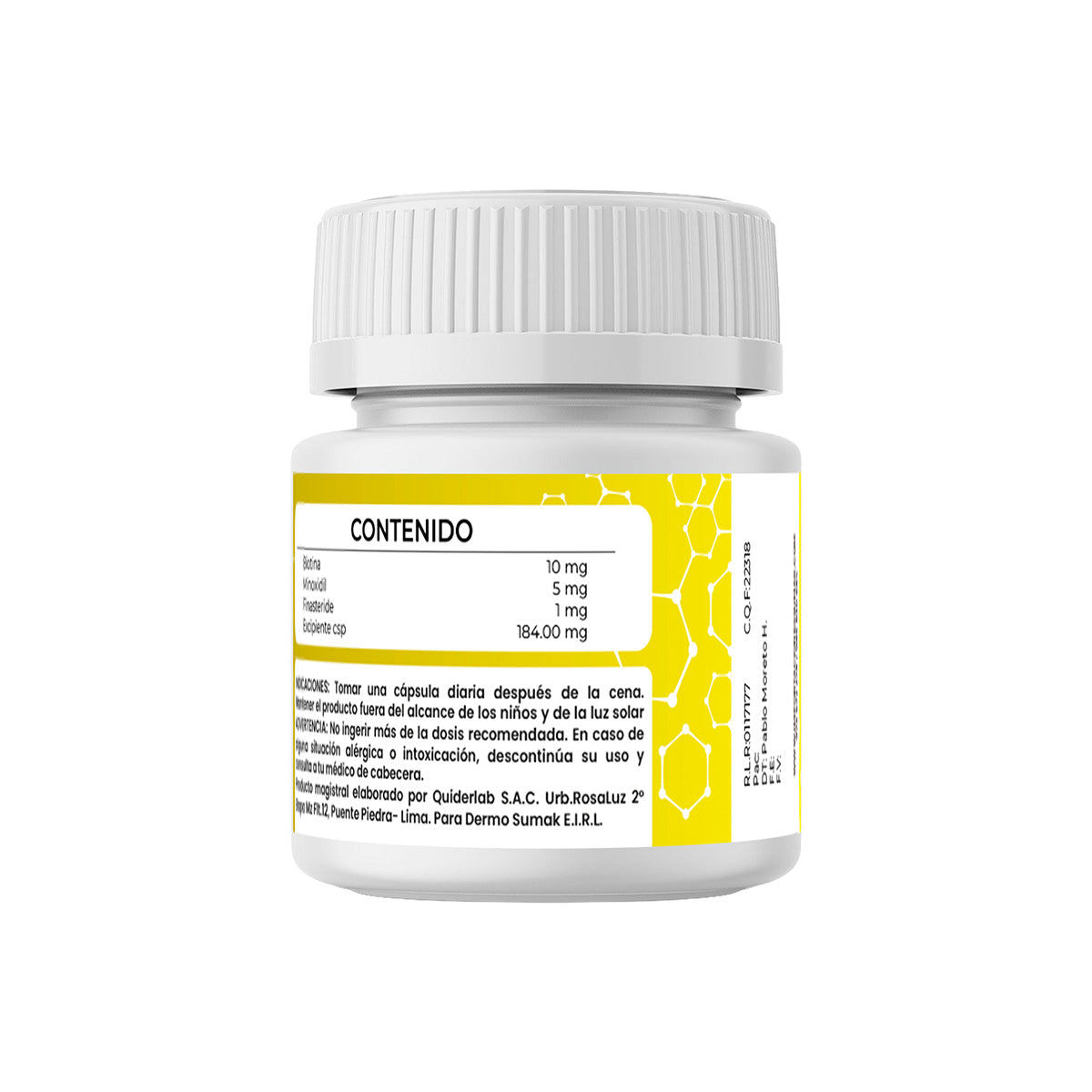 FINASTERIDE 1 MG & MINOXIDIL 5 MG & BIOTINA 10 MG X 60 CAPSULAS- DERMO SUMAK