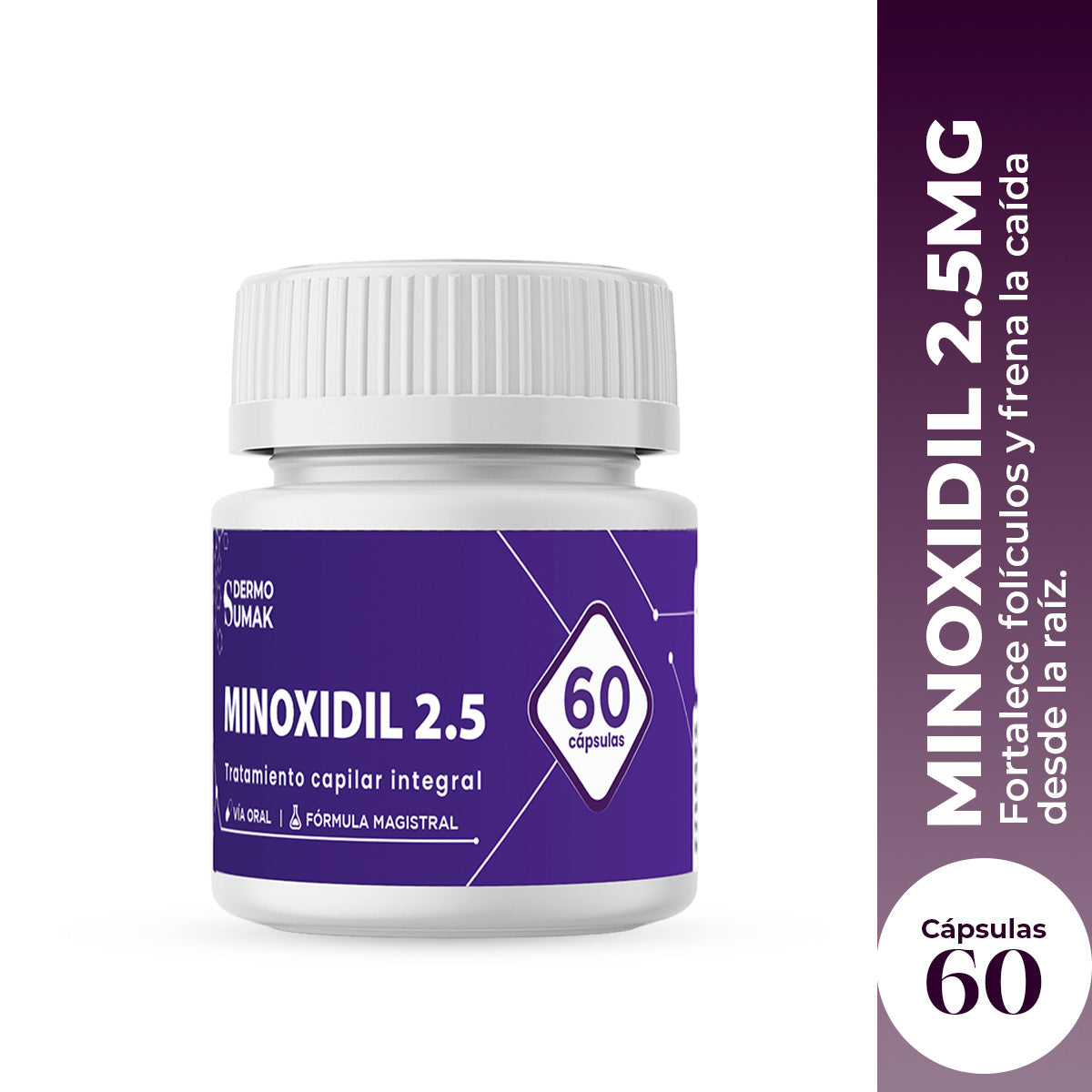 MINOXIDIL 2,5MG X 60 CAPSULAS - Dermo-Sumak