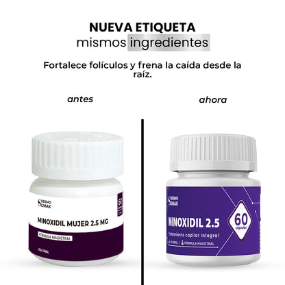 MINOXIDIL 2,5MG X 60 CAPSULAS - Dermo-Sumak