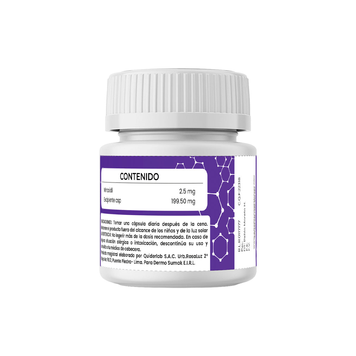 MINOXIDIL 2,5MG X 60 CAPSULAS - Dermo-Sumak