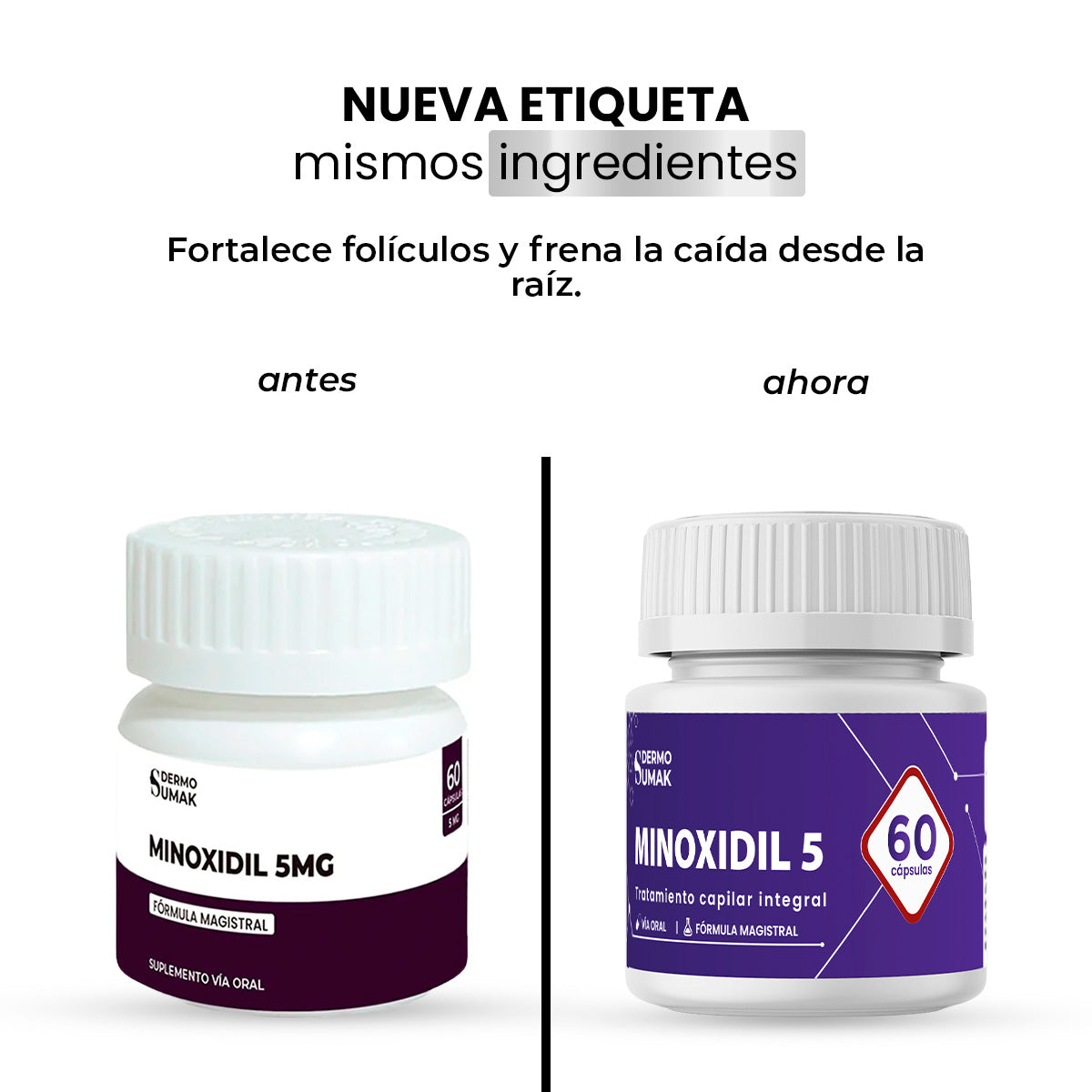 MINOXIDIL 5MG X 60CAPSULAS - DERMO SUMAK