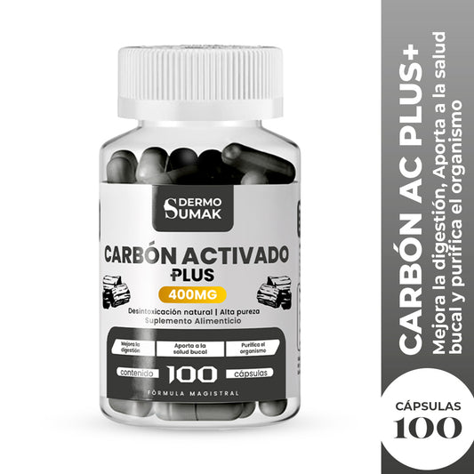 CARBON ACTIVADO 400 MG PLUS+ X 100 CAP