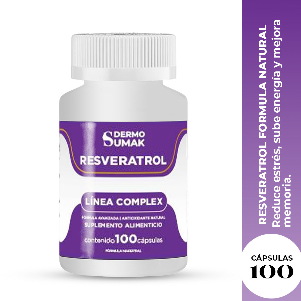RESVERATROL FORMULA NATURAL 100 CAPSULAS DERMO SUMAK