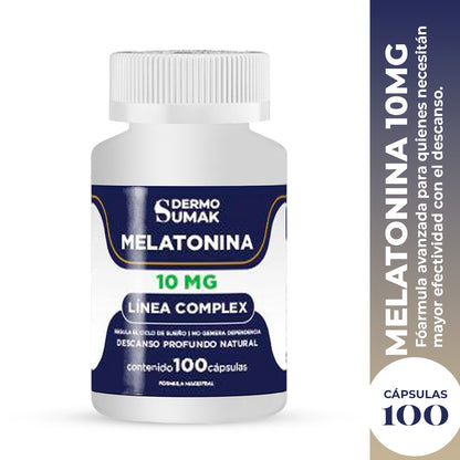 MELATONINA COMPLEX 10MG 100 CAPSULAS DERMO SUMAK