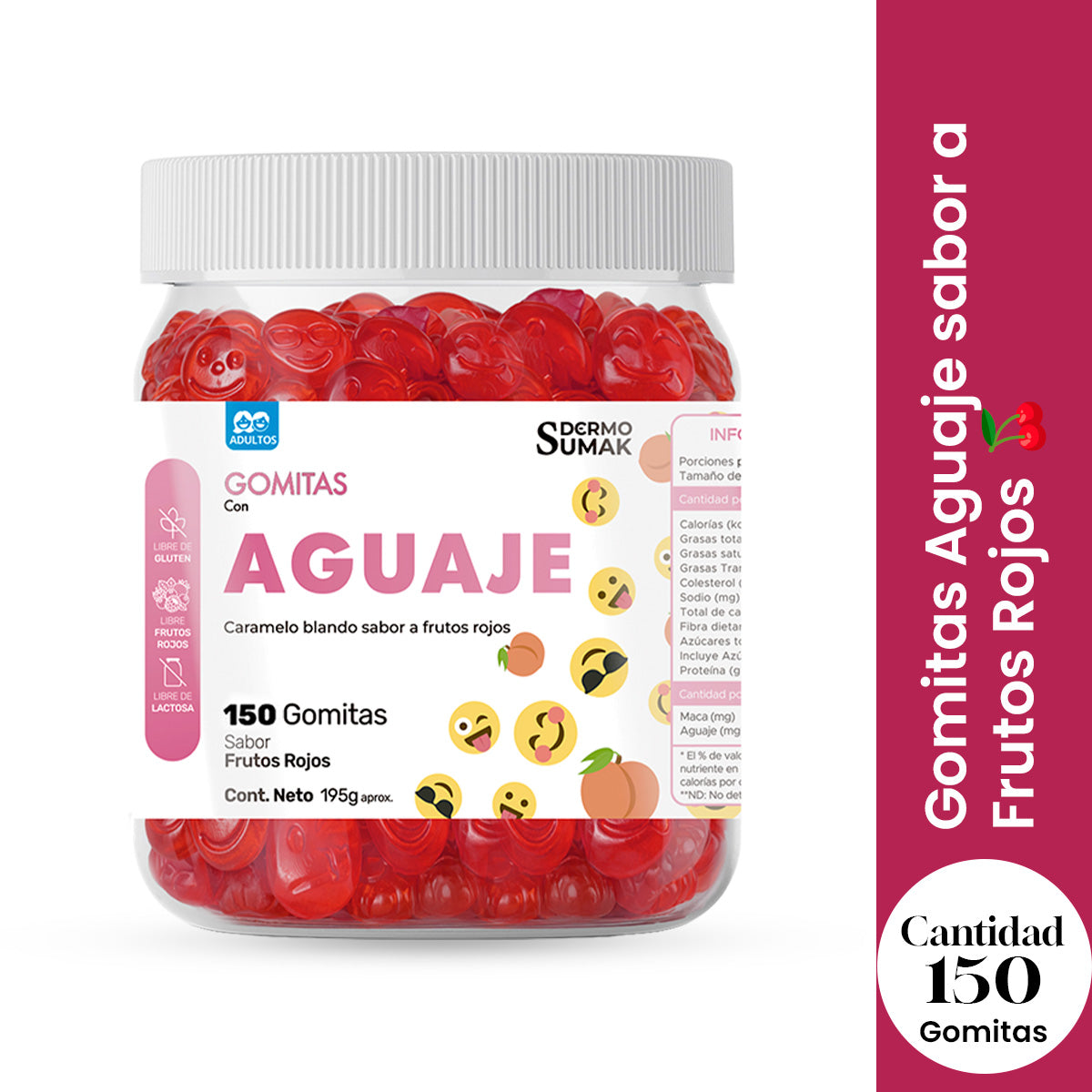 Gomitas Aguaje Adulto 150 Gomitas - Dermo Sumak