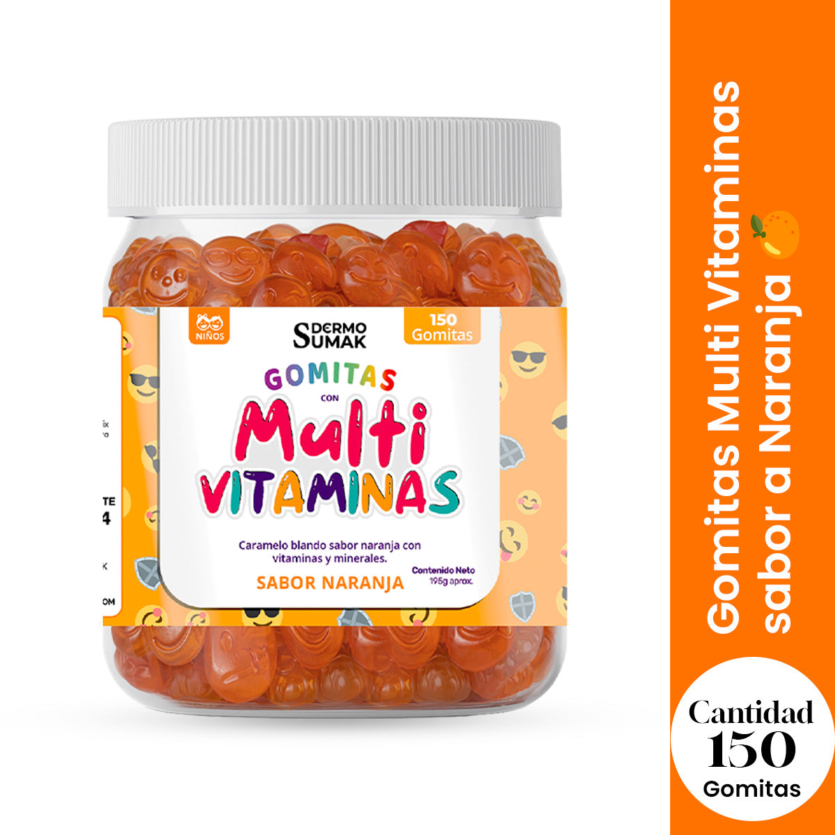 Gomitas Multi-Vitaminas Niños 150 Gomitas - Dermo Sumak