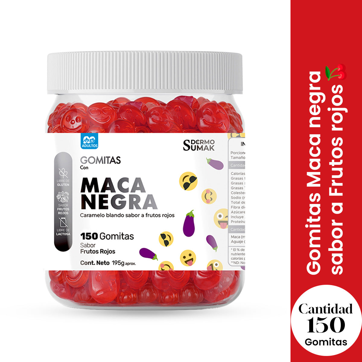 Gomitas Maca Negra Adulto 150 Gomitas - Dermo Sumak
