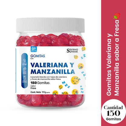Gomitas Valeriana y Manzanilla Adulto 150 Gomitas - Dermo Sumak