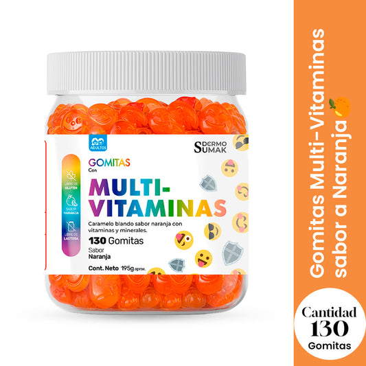 GOMITAS MULTI-VITAMINAS - ADULTO 130 GOMITAS - DERMO SUMAK