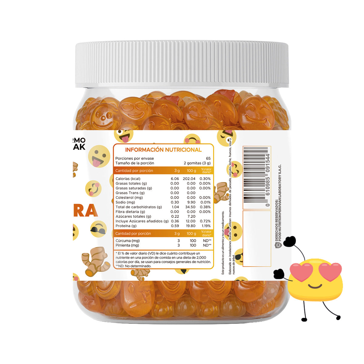 Gomitas Cúrcuma y Pimienta Negra Adulto 150 Gomitas - Dermo Sumak
