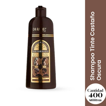 DR RASHEL SHAMPO TINTE DARK BROWN 400 ML