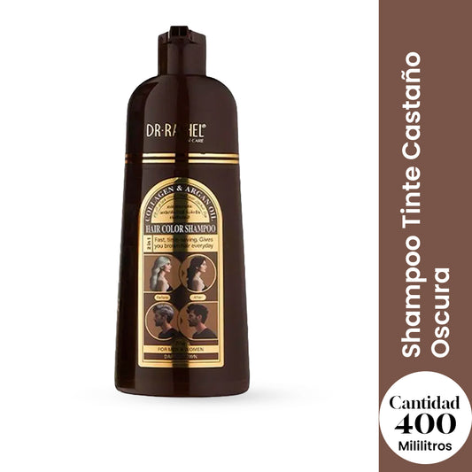 DR RASHEL SHAMPO TINTE DARK BROWN 400 ML