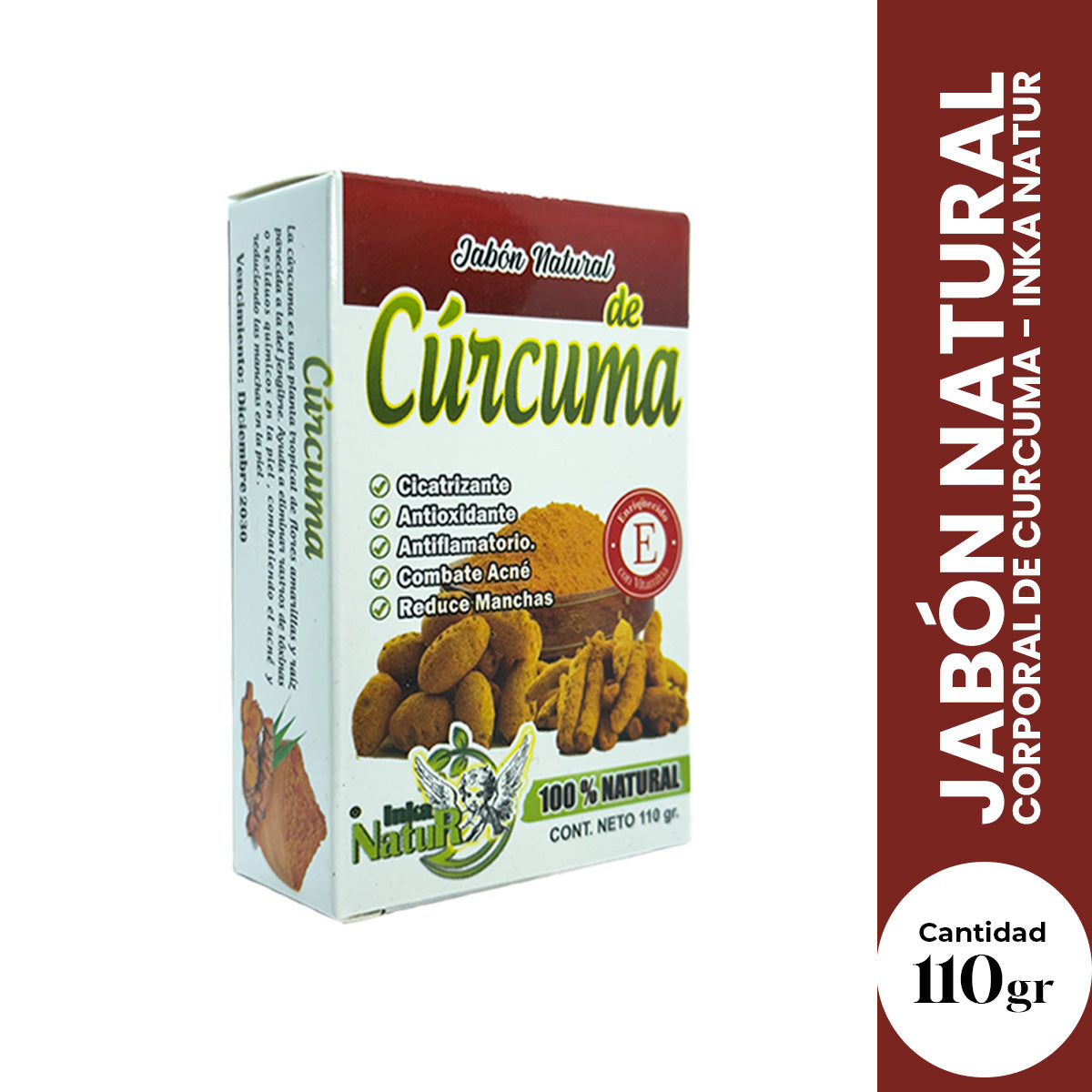 Jabón Natural Corporal de Curcuma 110gr