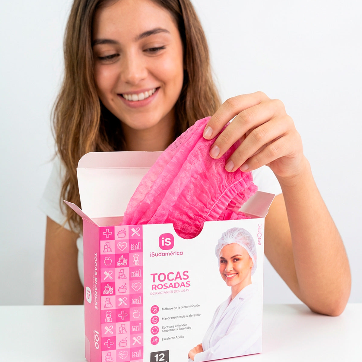 ISUDAMERICA TOCAS ROSADA 12 GR 100UND