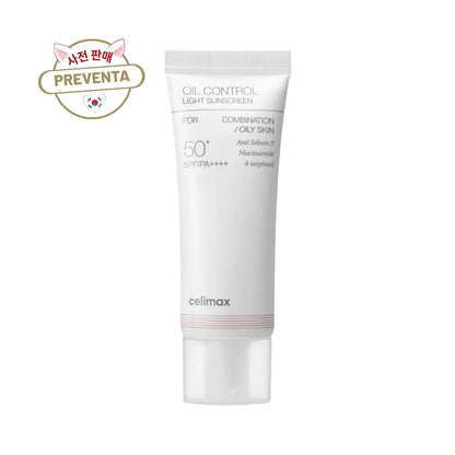PREVENTA Oil Control Light Sunscreen Spf50+ Pa++++ 40ml - Celimax