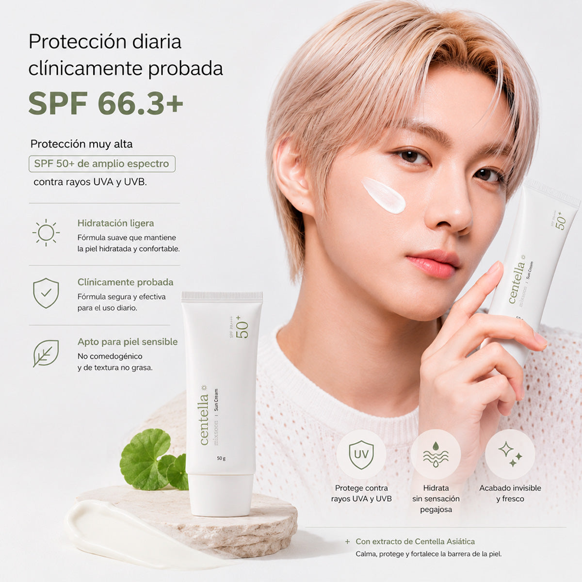 PREVENTA - Mixsoon Centella Sun Cream SPF50+ PA++++ 50g