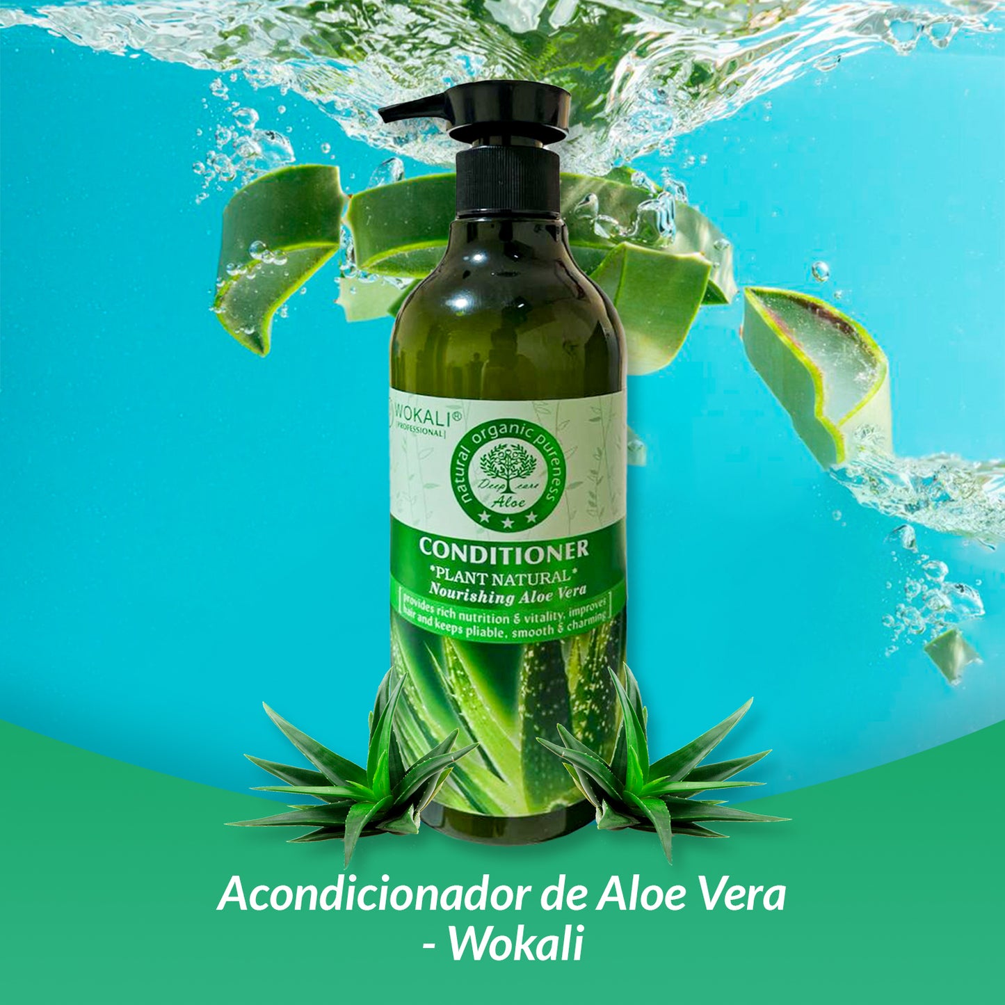 FRUIT OF THE WOKALI - HIDRATACIÓN Y REPARACIÓN CAPILAR - ACONDICIONADOR DE ALOE VERA 550ML
