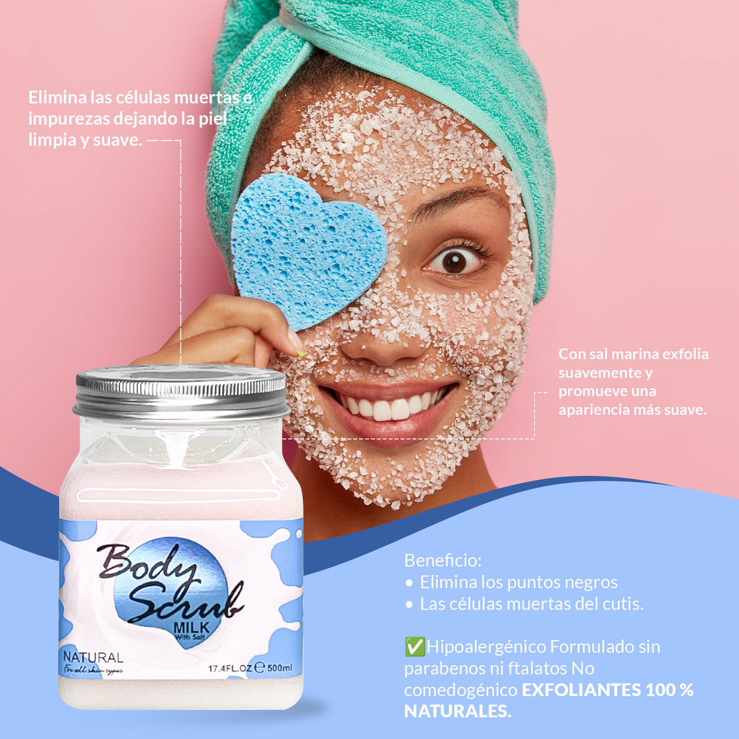 FRUIT OF THE WOKALI – EXFOLIANTE CORPORAL – LECHE CON SAL – 700G