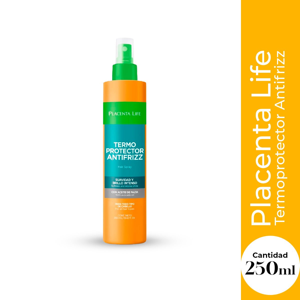Placenta Life Termoprotector Antifrizz para Cabello – Protección contra Calor y Control de Frizz 250ml