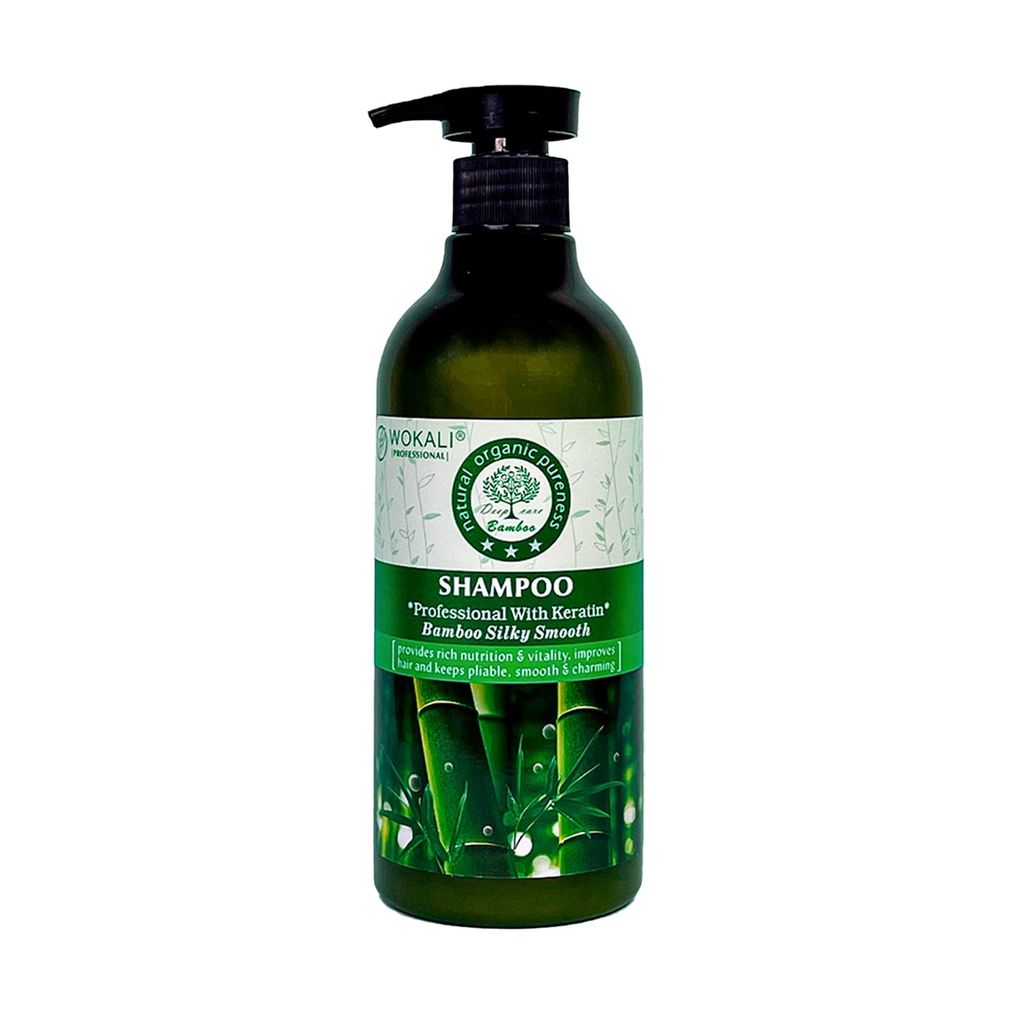 Wokali Shampoo de Bambú – Nutrición y Reparación Capilar 550ml