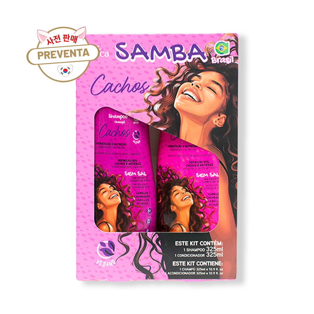 PREVENTA - Kit NAZCA Samba Cachos: Shampoo 325ml + Acondicionador 325ml