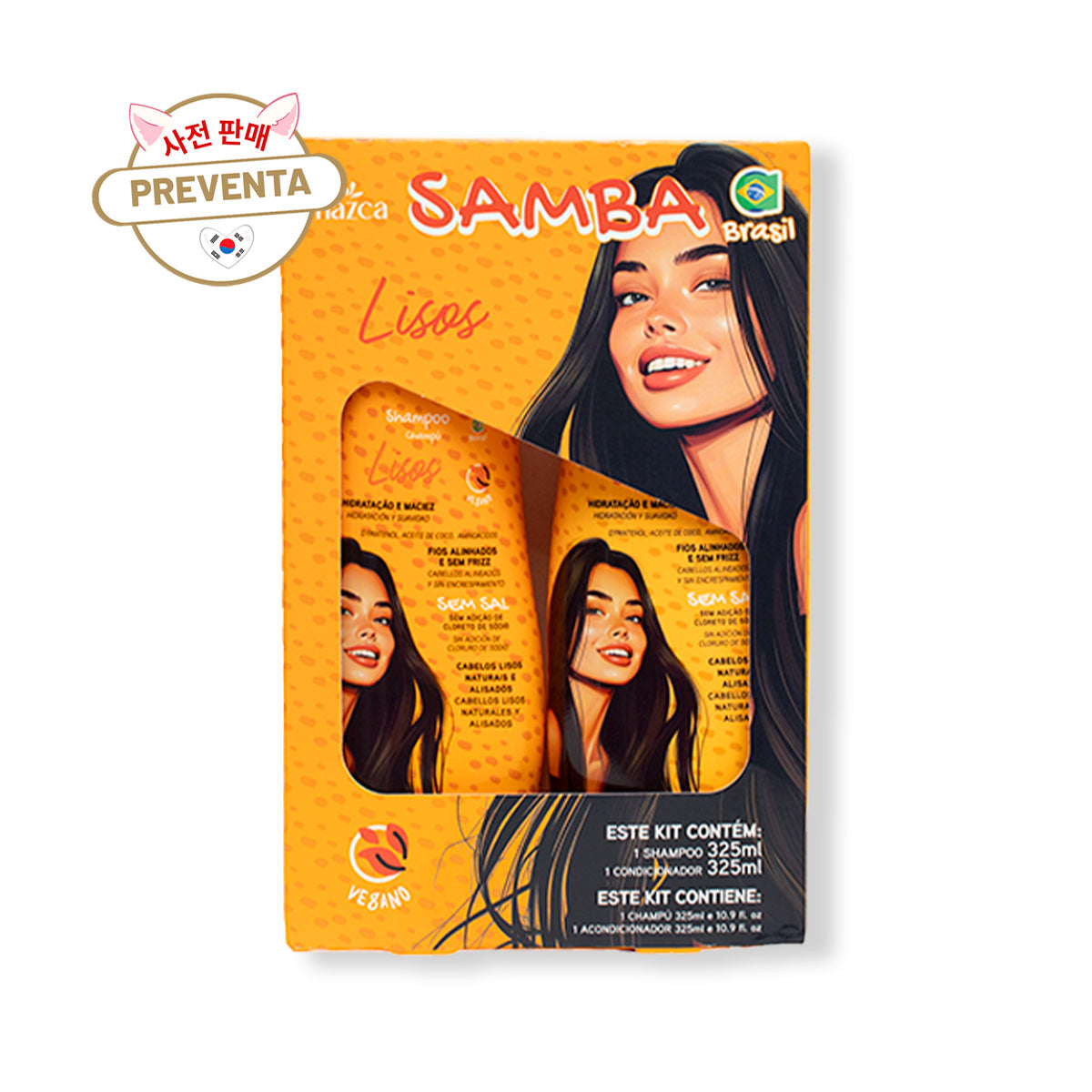 PREVENTA - Kit NAZCA Samba Lisos: Shampoo 325ml + Acondicionador 325ml
