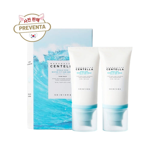 PREVENTA - Madagascar Centella Hyalu-Cica Water-Fit Sun Serum 50ml x 2ea (Twin Pack) - Skin1004