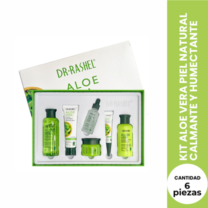 Kit Aloe vera Piel Natural Calmante y Humectante 6 piezas