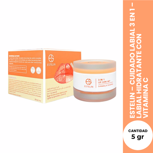 ESTELIN CUIDADO LABIAL 3 EN 1 LABIAL HIDRATANTE CON VITAMINA C 5Gr