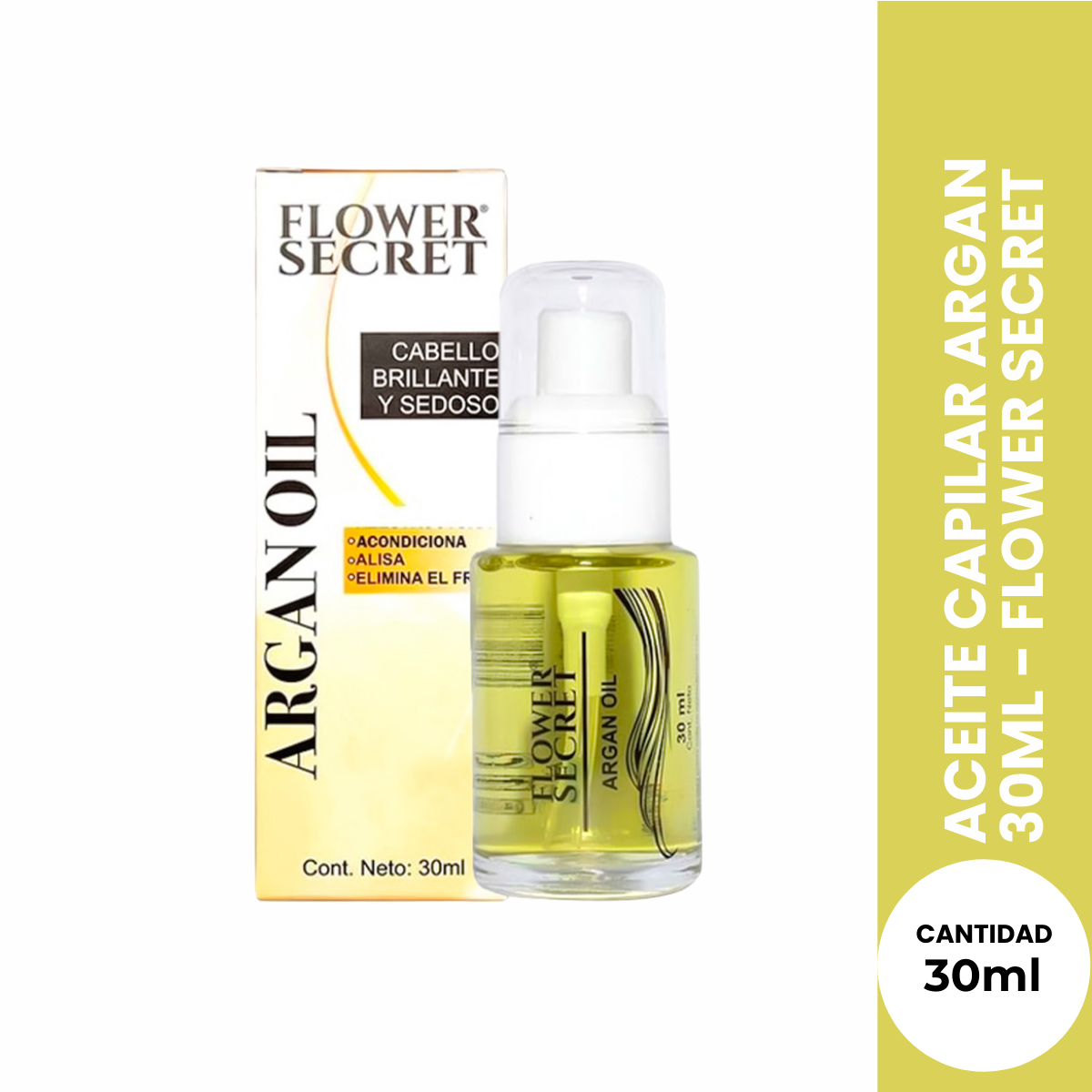 ACEITE CAPILAR ARGAN 30ML - FLOWER SECRET