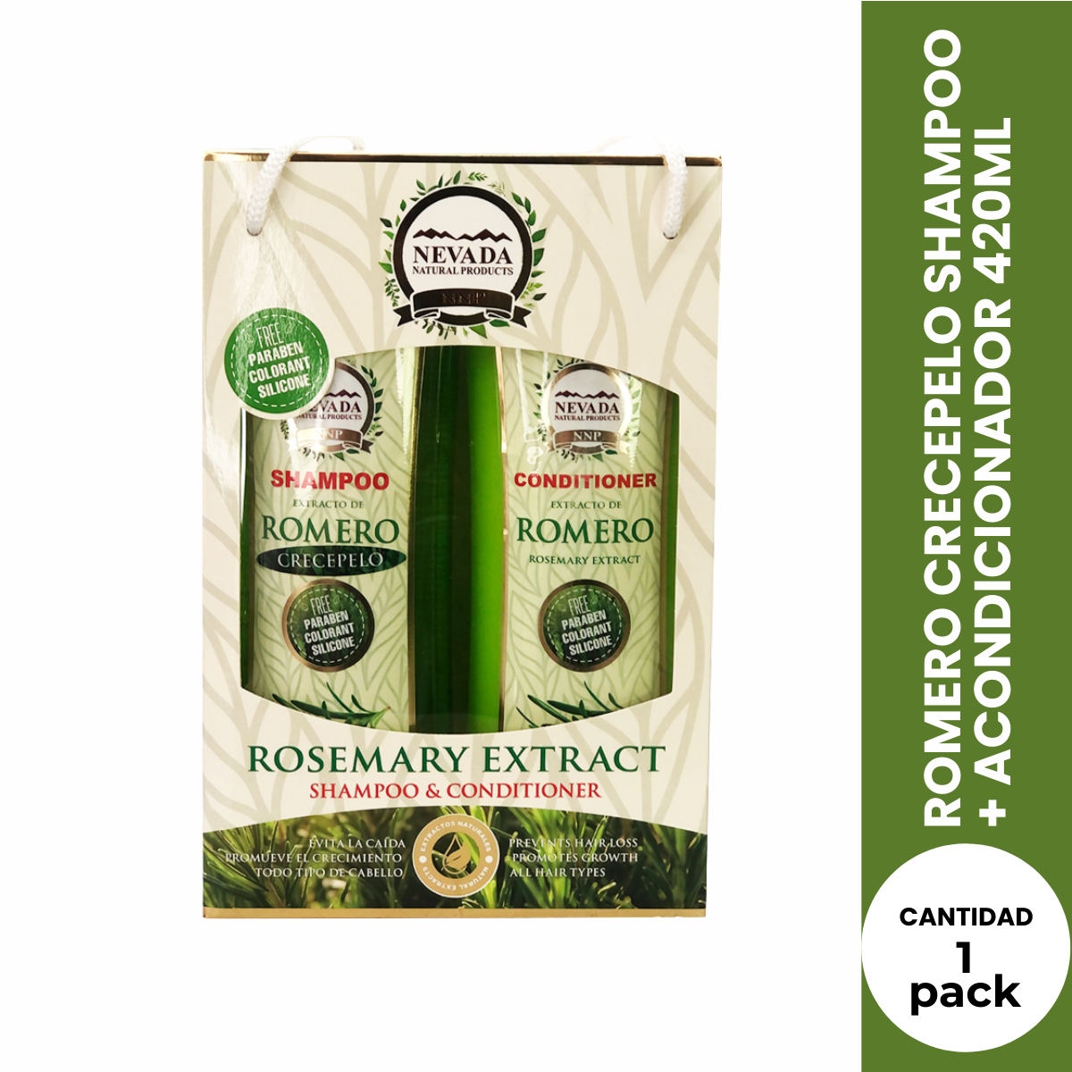 Romero Crecepelo Shampoo + Acondicionador 420ml