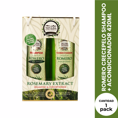 Romero Crecepelo Shampoo + Acondicionador 420ml