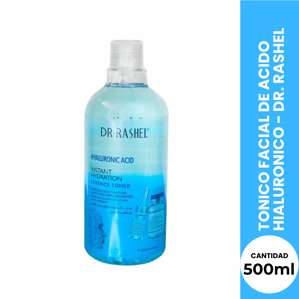 Tonico Facial de Acido Hialuronico - Dr. Rashel 500ml
