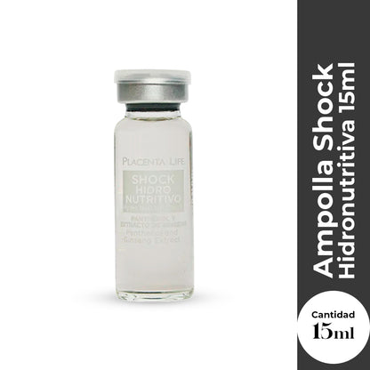 Placenta Life Ampollas Shock Hidro Nutritivo – Hidratación y Nutrición Capilar – Cabello Seco y Opaco 10ml