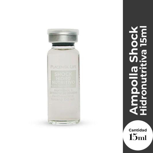 Placenta Life Ampollas Shock Hidro Nutritivo – Hidratación y Nutrición Capilar – Cabello Seco y Opaco 10ml