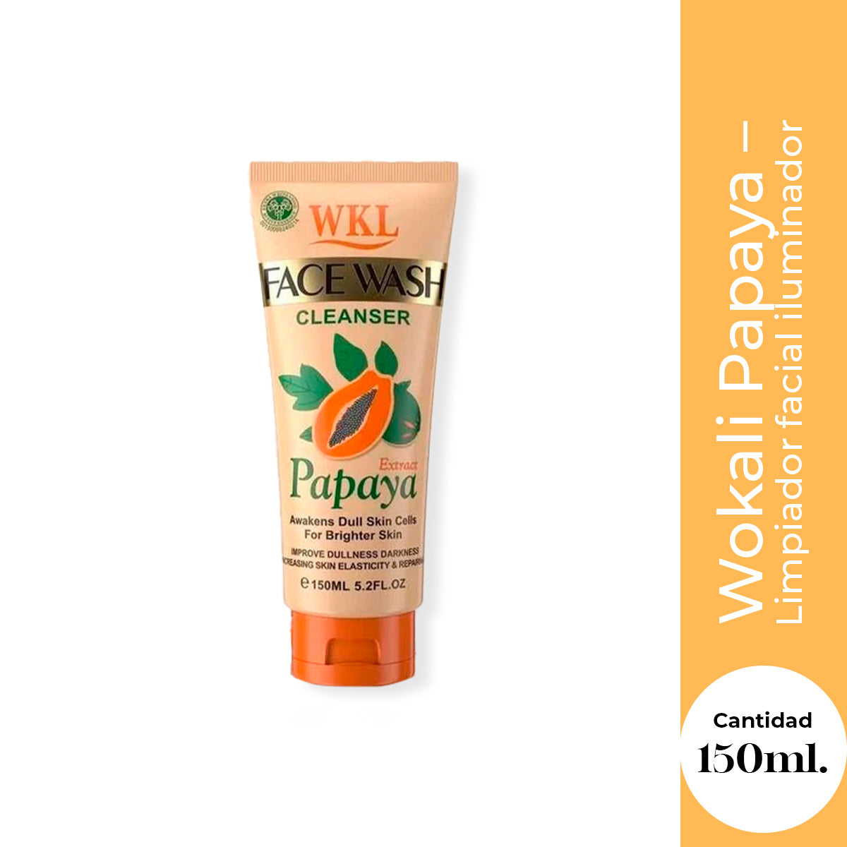 Wokali Gel Limpiador Facial de Papaya 150ml