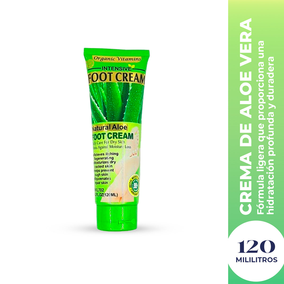 WOKALI CREMA P/PIES ALOE 120 ML